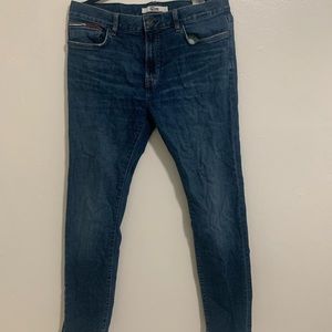 Tommy Hilfiger Slim Tapered Denim Pants, W:32 L:32, Color Dark Blue